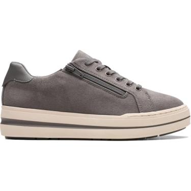 Imagem de Clarks Tênis feminino Audreigh Sky, Tecido cinza escuro, 8.5 Wide