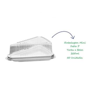 Imagem de Embalagem Mini Fatia 200ml Para Tortas e Bolos Starpack Pacote 50 ou 1