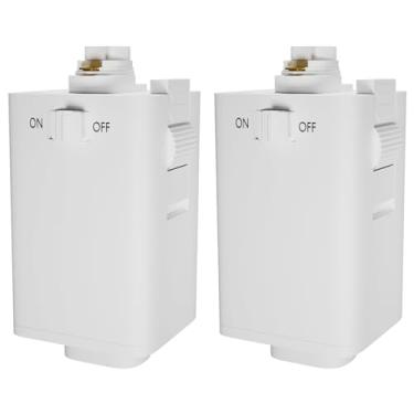 Imagem de OHLECTRIC Adaptador De Trilho Pendente - Adaptador De Luz De Trilho Somente Para Trilho H - Adaptador De Trilho Halo Suporta Peso Máximo De 10 Libras E Fio Svt 18/3 - Branco, Pacote Com 2 - Ol-44067