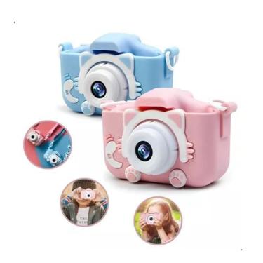 Imagem de Mini Câmera Digital Infantil Fotográfica Fotos + Cartão de Memoria 8GB