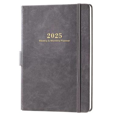 Imagem de Planner Lemome 2025 semanal e mensal com adesivos e porta-canetas