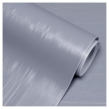 Imagem de Papel de parede texturizado cinza azul 40 x 39 cm, papel de parede com aparência de madeira, autoadesivo, impermeável, vinil, para quarto, cozinha, armários, bancada