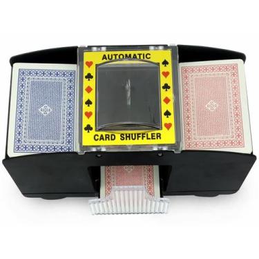 Imagem de Embaralhador Misturador De Cartas Automático para 2 Baralhos Poker Tru