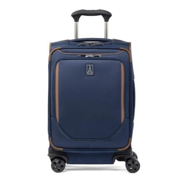 Imagem de Travelpro Crew Bagagem de mão clássica leve e expansível, mala giratória de 8 rodas, masculina e feminina, compacta de 50 cm, azul patriota, Patriota Blue, Compact Carry-On, Crew Classic Softside