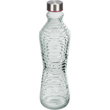 Imagem de GARRAFA SUCO ÁGUA LEITE HOME&CO VIDRO 950ml 31x9x9cm TRANSPARENTE COM TAMPA