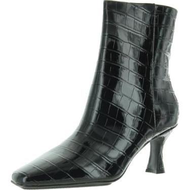 Imagem de Anne Klein Bota feminina de cano curto Pablo, Croc preto, 37