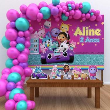 Imagem de Kit Ouro Personalizado Festa Aniversário  Gabby's Dollhouse -IMPAKTO V