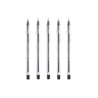 Imagem de Kit 5 Caneta Ponta Fina 0.7mm Compactor Economic, 5 Preta