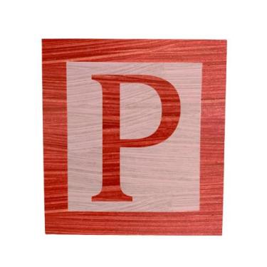 Imagem de Cubo Rosa Letra Vermelha com Aplique Festa Chá de Bebê Decoração 8x8x8