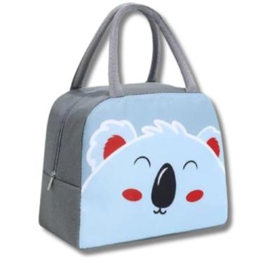 Imagem de Bolsa Térmica Infantil para Lanche, Design de Animais Fofos, Alça Dupla, Ideal para Escola e Passeios (COALA AZUL)