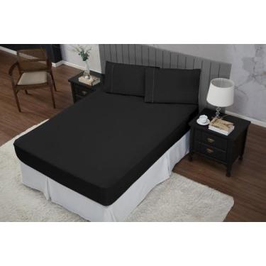 Imagem de jogo de lençol KING 3 peças 600 FIOS MICROPERCAL AVELUDADO - SAFIRA EN