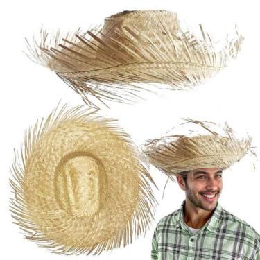 Imagem de 10 Chapéu De Palha Desfiado Festa Junina São João Caipira - Patriarca