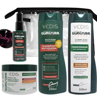 Imagem de Kit Guanxuma Terapia Capilar Oleosos Completo - Vedis + necessaire