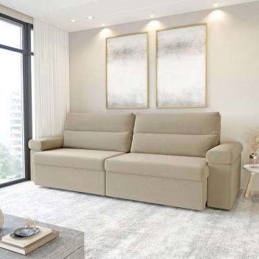 Imagem de Sofá Retrátil e Reclinável 290cm Botero Cabecasa Madeiramadeira Bege