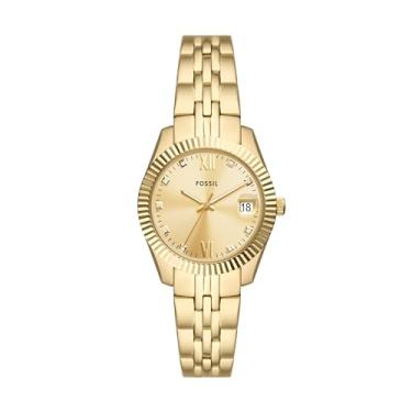 Imagem de Fossil Relógio feminino Scarlette Mini Quartzo Aço Inoxidável Três Ponteiros, Cor: Dourado/Dourado (Modelo: ES5338), Dourado, Scarlette