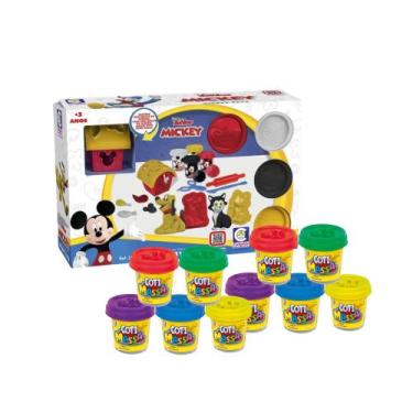 Imagem de COMP Kit Brinquedo Infantil Massinha de Modelar Mickey Pets + 10 Potes