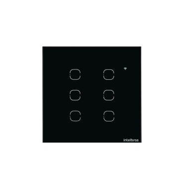 Imagem de Interruptor Smart Wi-Fi Touch 6 teclas ews 1006 Preto