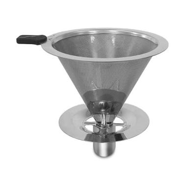 Imagem de Filtro Coador Café Aço Inox Tamanho 103 Reutilizável Sem Papel Uniterm