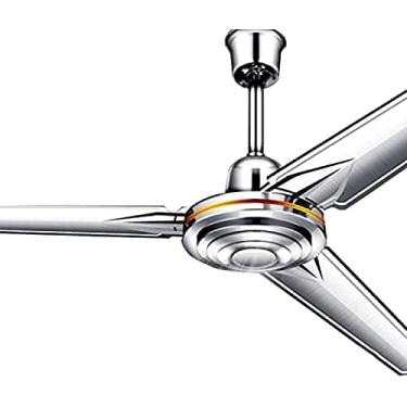 Imagem de Ventiladores De Teto Sem Luzes, Ventilador De Teto Industrial De 140 Cm Com Pás De Aço Inoxidável Engrossadas, Velocidade Do Vento De 3 Velocidades, Casa E Comercial,Modelo Padrão (regulação De Ve