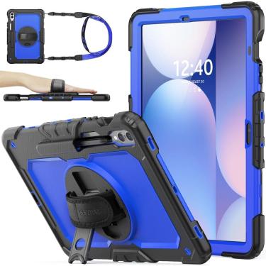 Imagem de Capa para tablet SEYMAC Stock para Samsung Galaxy Tab S10 Plus/S9 Plus 5G 12,4" com protetor de tela e porta-lápis, azul