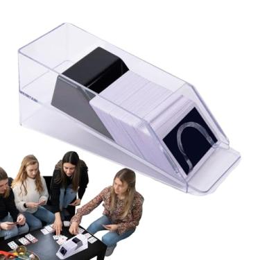 Imagem de Sapato de cartas, revendedor de cartas - Suporte para dealer de pôquer de 4/6 baralhos|Suportes reutilizáveis ​​de entretenimento para jogos de tabuleiro, acessório de mesa de jogos de cassino para