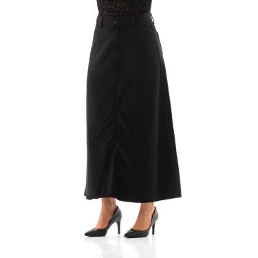 Imagem de Saia Jeans Feminina Arauto Evasê Black