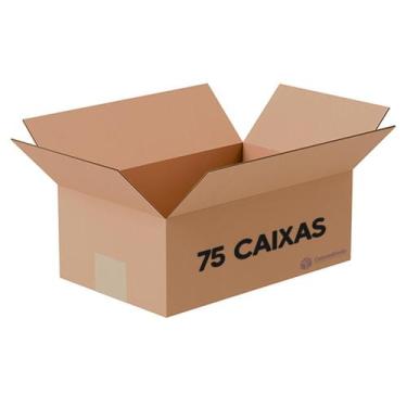 Imagem de 75 Caixas De Papelão Ecommerce Embalagens Tamanho Pequena 16x11x6 Corr