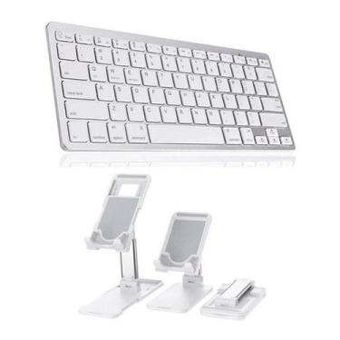 Imagem de Teclado Bluetooth Para Pad 5 11  + Sup Apoio Branco - BDNET