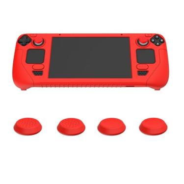 Imagem de Ceozon Capa de silicone compatível com Steam Deck, antiarranhões com acessórios de aperto de polegar