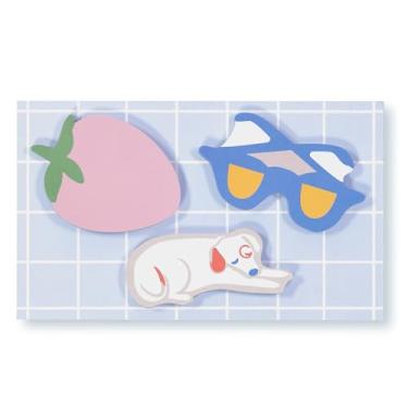 Imagem de kate spade new york Conjunto de 3 blocos de notas adesivas, o conjunto essencial de estudo inclui notas adesivas fofas com 75 folhas por bloco de notas (piquenique de parque)