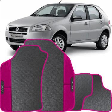 Imagem de Lindo jogo tapete carro automotivo rosa fiat palio g3 2008 a 2013 todo