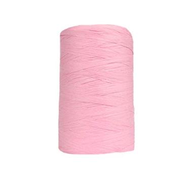 Imagem de 316Yard Rayon Raffia Papel Crochê Pêssego Fita Rosa para Tricô Chapéu de Sol de Verão, Bolsa de Praia, Artesanato DIY Decoração