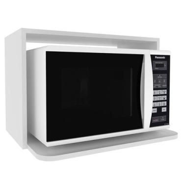 Imagem de Armario Aereo Nicho Microondas 60 cm MDF CZ3319 Branco Tecno Mobili, B