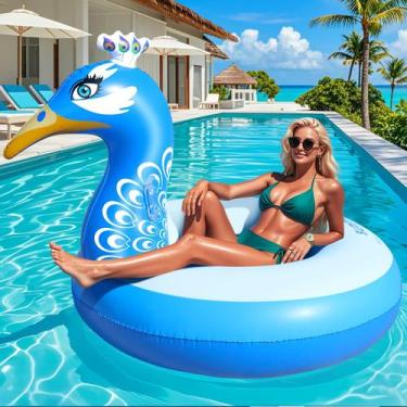 Imagem de Pavão inflável Pool Float DeepRBetter para adultos