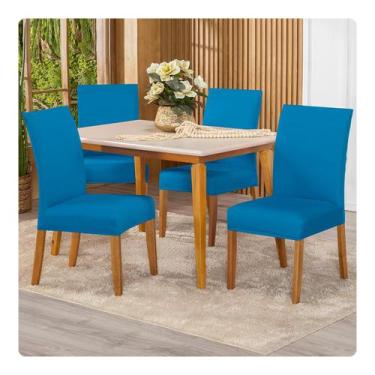 Imagem de Kit Capa Para Cadeira 04 Unidades Tecido Malha Gel - Lenharo Enxovais,