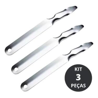 Imagem de Extrator De Grampo Em Metal Tipo Espátula Kit Com 3 Unidades - MAXCRIL