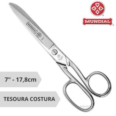 Imagem de Tesoura Para Costura Forjada De Aço 17cm Mundial 445-7