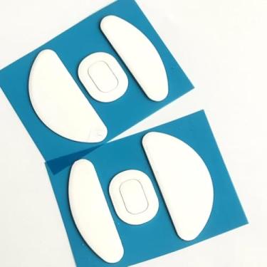 Imagem de FineUsea Patins de mouse com bordas arredondadas e curvas compatíveis com Steelseries Aerox 3, Aerox 5, Aerox 9 Wireless Gaming Mouse de substituição, deslizamento suave, atualização de mouse PTFE