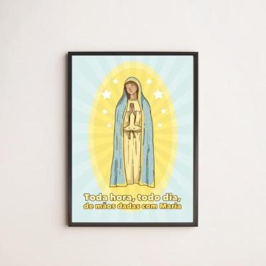 Imagem de Quadro De Mãos Dadas Com Maria 33X24Cm - Com Vidro