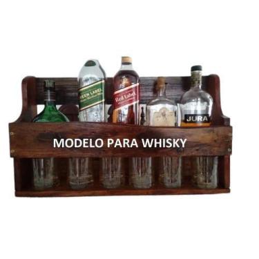 Imagem de Adega De Whisky De Madeira E Porta Copos - Loja Do Pinho