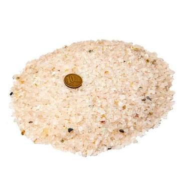 Imagem de 1 Kg Quartzo Rosa Rolado Pedra Natural Areia 1 a 5 mm Classe C - Crist
