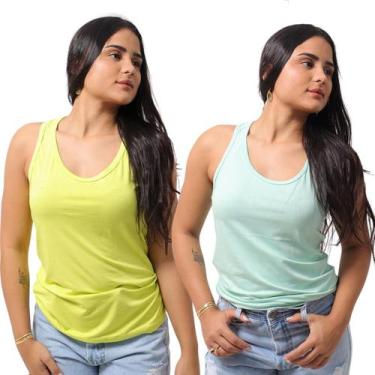 Imagem de Kit 2 Regatas Viscolycra Feminina Nadador Leve e Confortável - TechMal