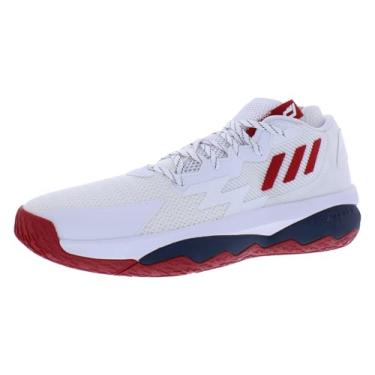 Imagem de Adidas Tênis unissex SM Dame 8, Calçado branco/azul marinho, 15.5 Women/14.5 Men