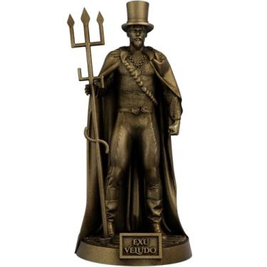 Imagem de Estátua Exu Veludo Imagem Umbanda Candomblé (Cor Ouro Velho)