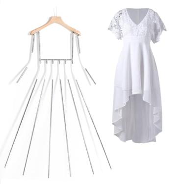 Imagem de Cabides de exibição de roupas em forma de corpo de metal com braços de cintura ajustáveis, suporte para boutique de varejo, tronco de manequim feminino para mostra de fotografia, A10 (tinta