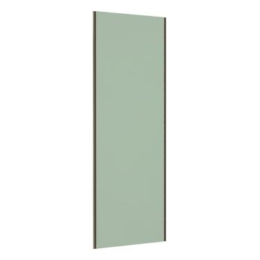 Imagem de Porta De Correr Closet 80cm Com Puxador Perfil Inox E Kit Ferragem Prime Luciane Móveis Verde Jade