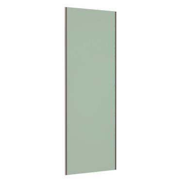 Imagem de Porta De Correr Closet 80cm Com Puxador Perfil Champagne E Kit Ferragem Prime Luciane Móveis Verde Jade