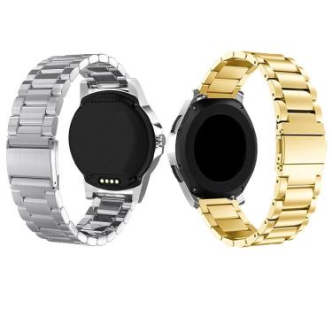 Imagem de Pulseira Smartwatch Kit 2 Uni Aço Inox Smartband 3 Elos