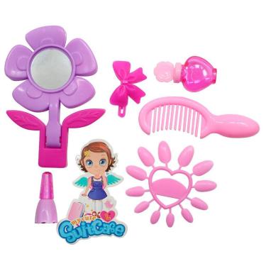 Imagem de Maleta Kit De Beleza Rosa Infantil Fashion 6 Acessórios
