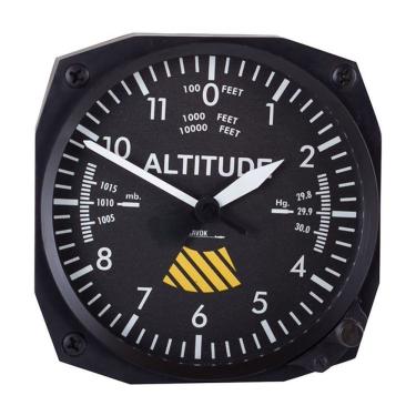Imagem de Relógio De Parede Instrumento Aeronáutica Altímetro Altitude